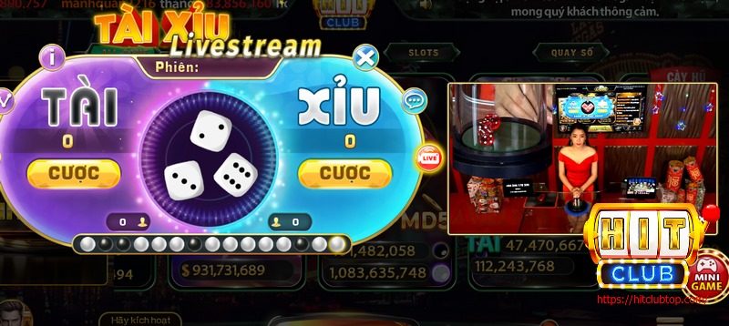 Tài xỉu Livestream tại Hitclub