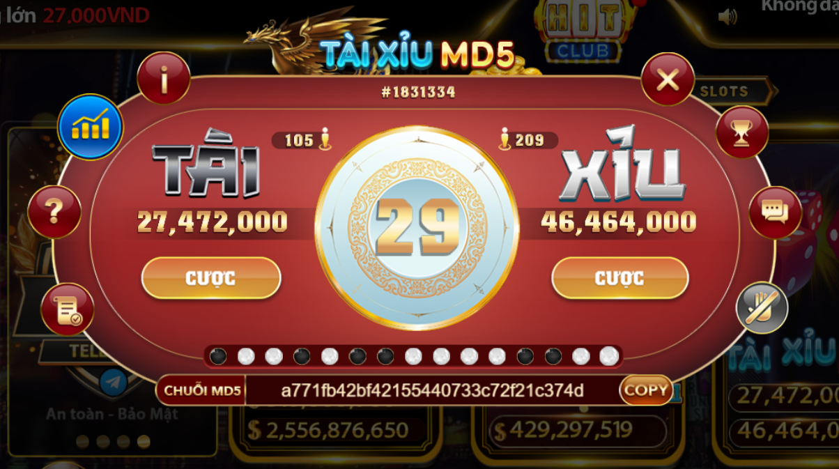 Tài xỉu MD5 Hit Club